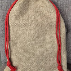 Small burlap santa sack. 30 x 40 cm.
